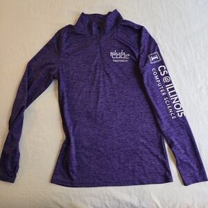 Girls Who Code Computer Science at Illinois Purple Quarter Zip Tech Fabric